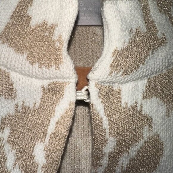 Women's Damask‎ Knit Cardigan, Ecru/Gold, by Chico's - Picture 6 of 8